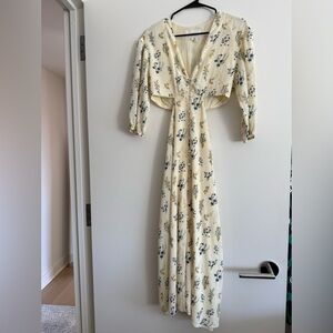 Ba&sh Cream Maxi Dress